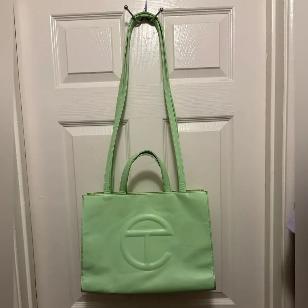 TELFAR•Medium tote double mint green